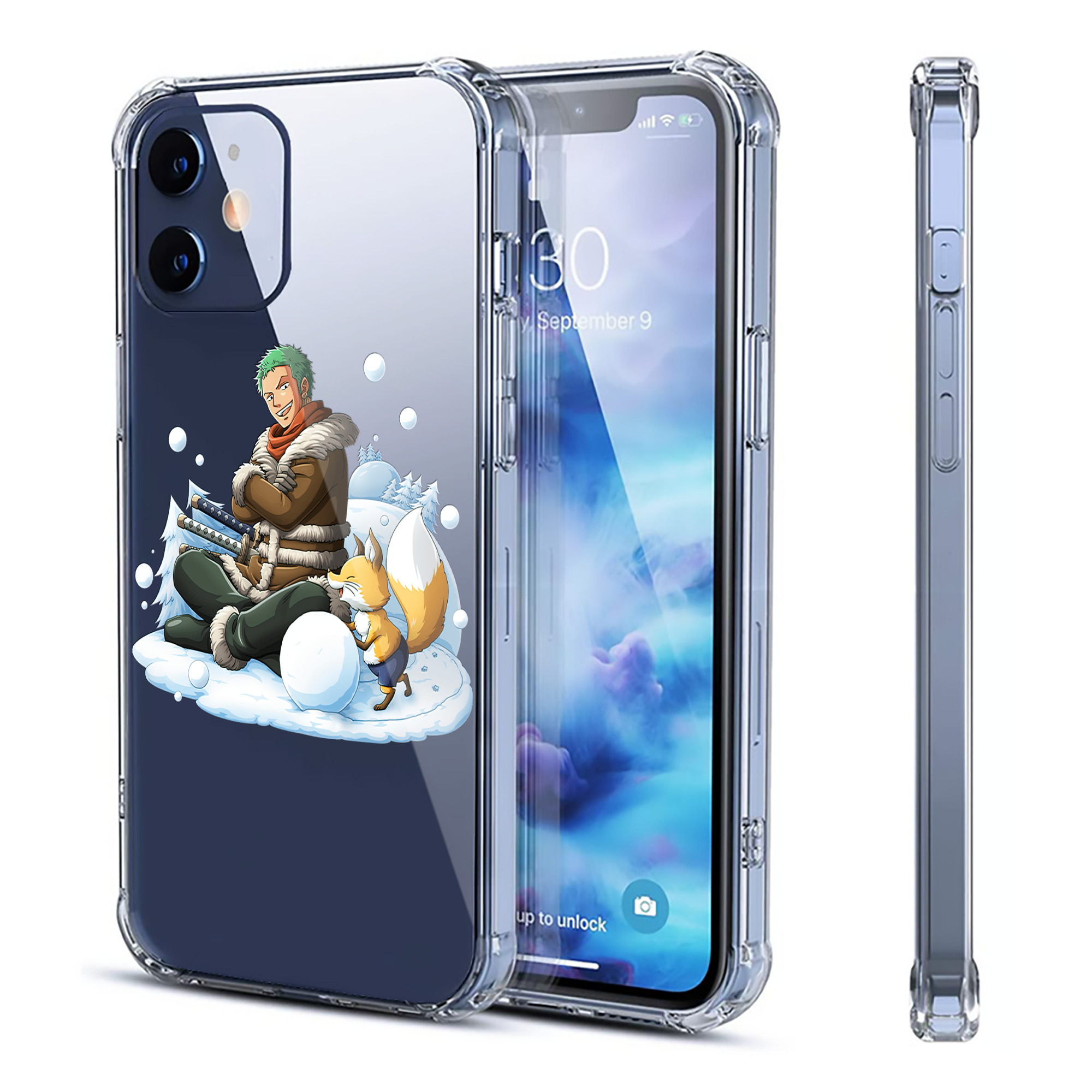 （画像用） ワンピース ロロノア・ゾロ ONE PIECE Roronoa Zoro 【iPhone 12シリーズ対応】透明スマホケース（クリアソフトケース）